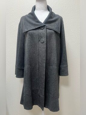 Comfy USA Dark Charcoal Wool-Blend Linda Swing Jacket XL